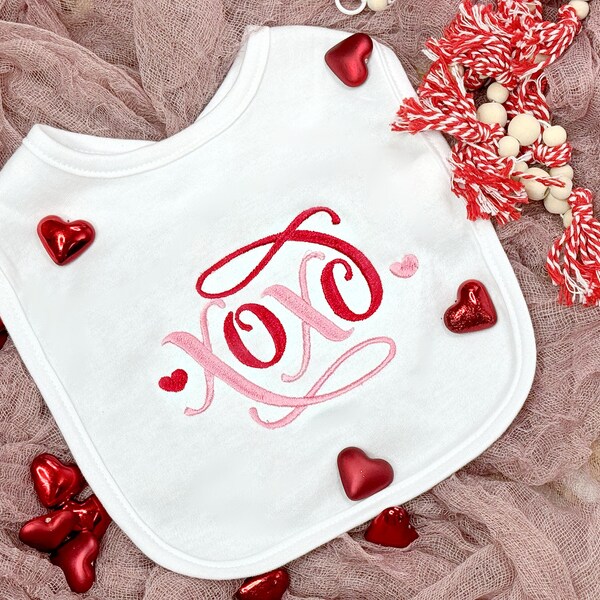 Baby Valentine's Day Bib Baby Bib Custom Baby Bib First Valentine's Day Gift Newborn Valentine's Gifts for Baby Custom Baby Gifts