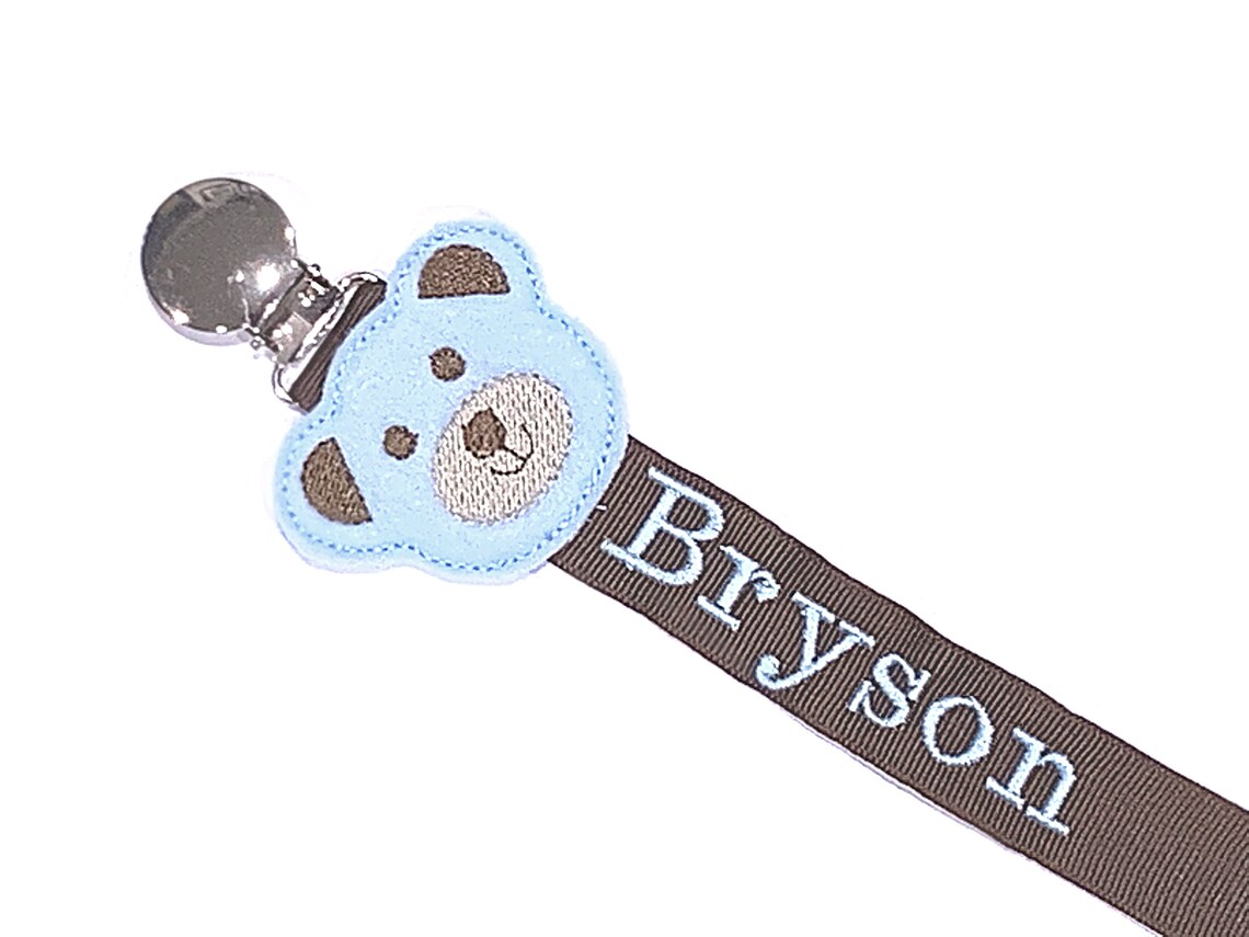 Pacifier Clip With Name Monogram Pacifier Clip Baby Boy Etsy