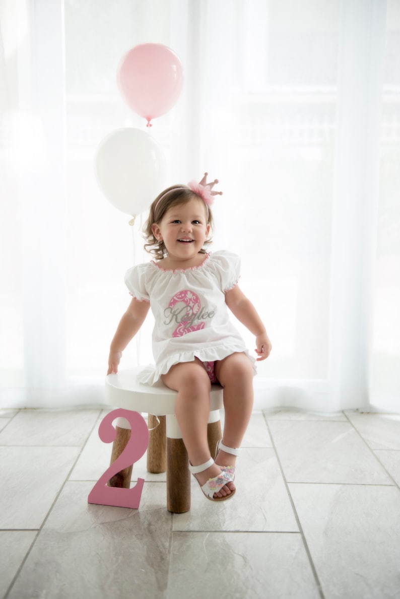 2nd Birthday Outfit Girl 2nd Birthday Outfit 2nd Birthday Girl Outfit 2nd Birthday Dress Birthday Girl Dress Personalized Birthday Dress image 2