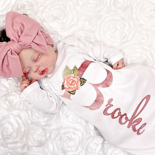 Cheetah Baby Shower Gift Personalized Girl Coming Home Outfit Etsy