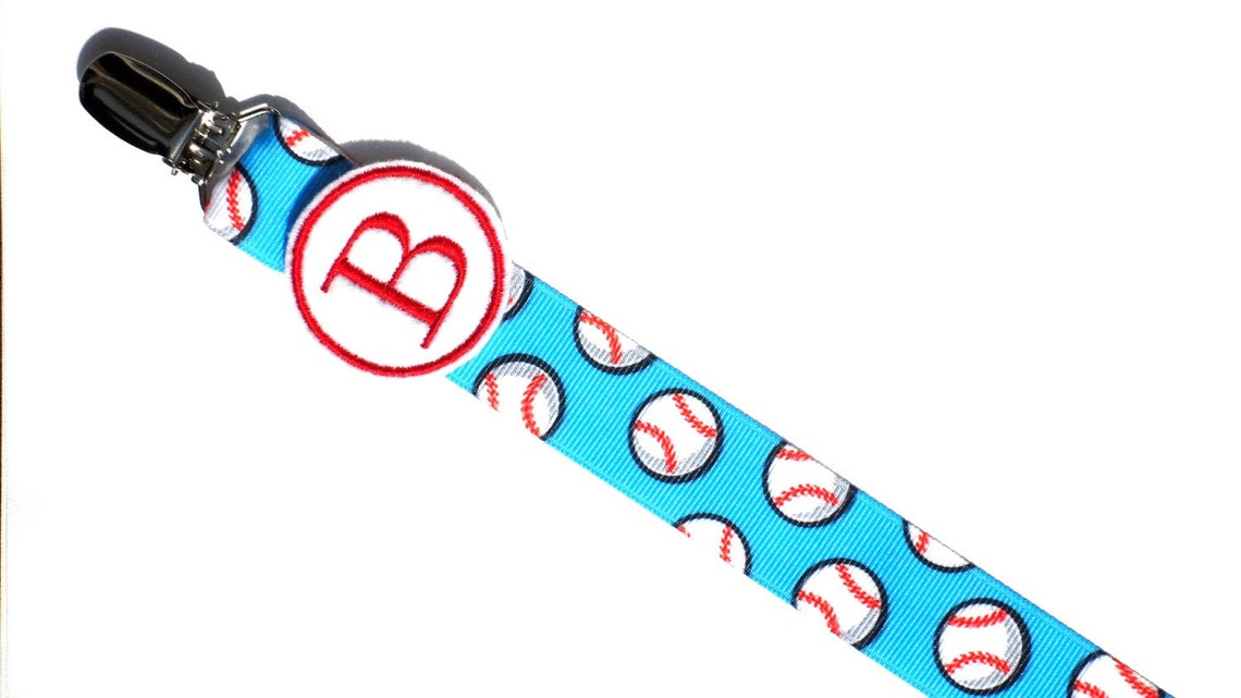 Daycare pacifier clip Monogram Pacifier Clip Baby Boy Paci Etsy