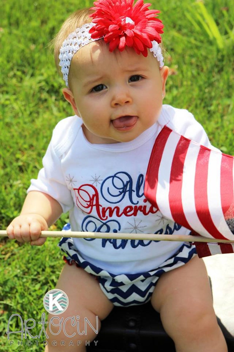 4th of July Outfit Baby Girl Clothes All American Princess Etsy