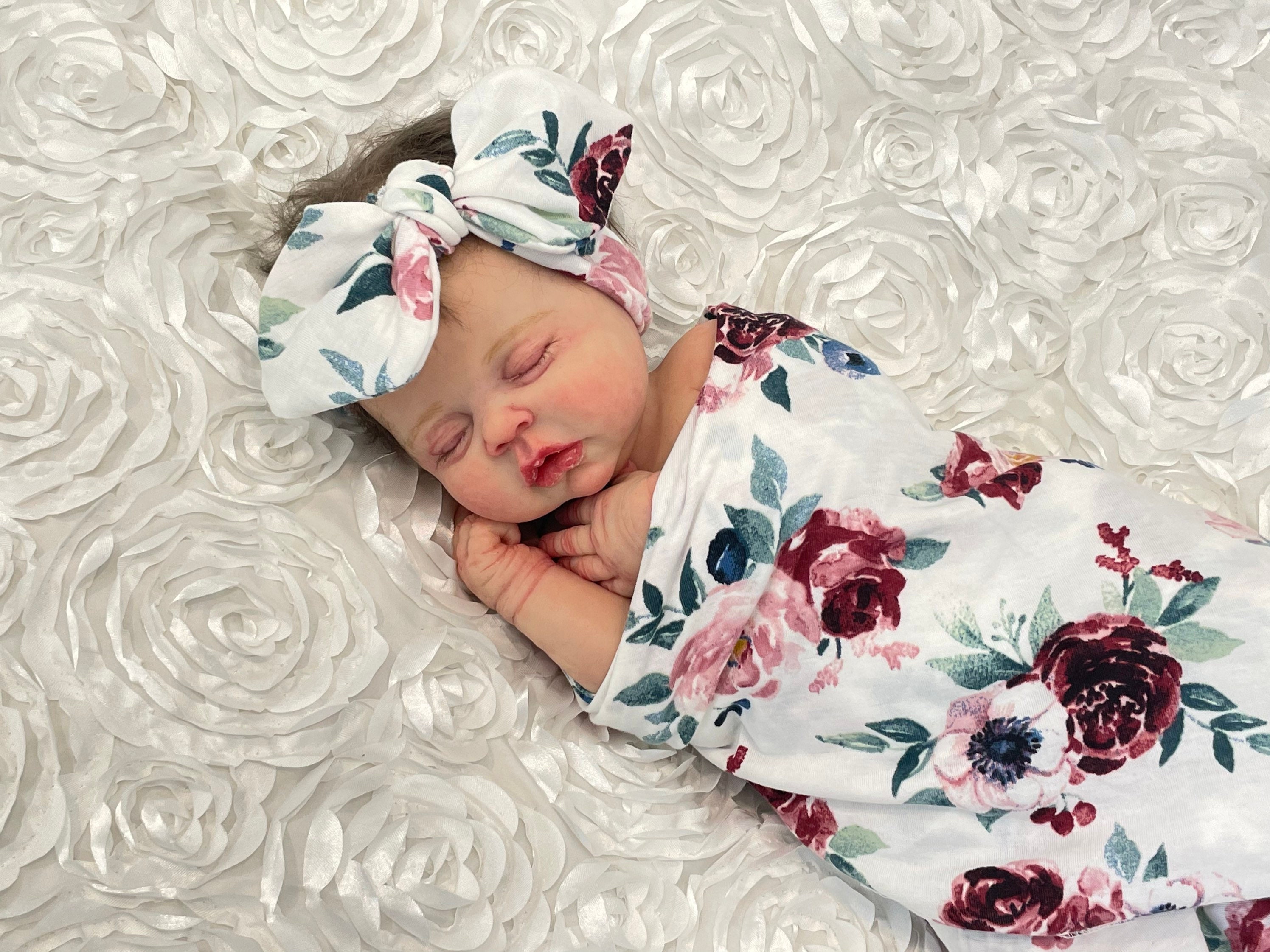 Swaddle Blanket Newborn Girl Swaddle Set Hat Swaddle Etsy