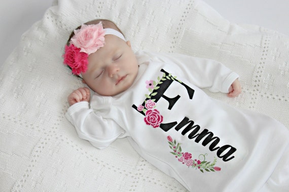 Baby Girl Clothes Baby Girl Coming Home Outfit Baby Girl Gift Personalized  Baby Girl Outfit Baby Girl Personalized Baby Girl Gift 