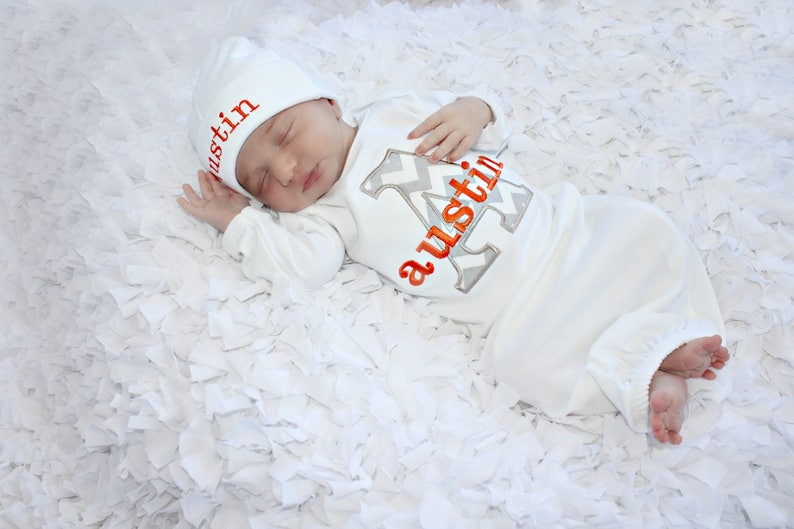 Newborn Baby Boy Clothes Personalized Baby Boy Take Home Etsy