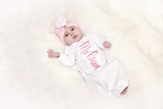 monogram newborn outfit