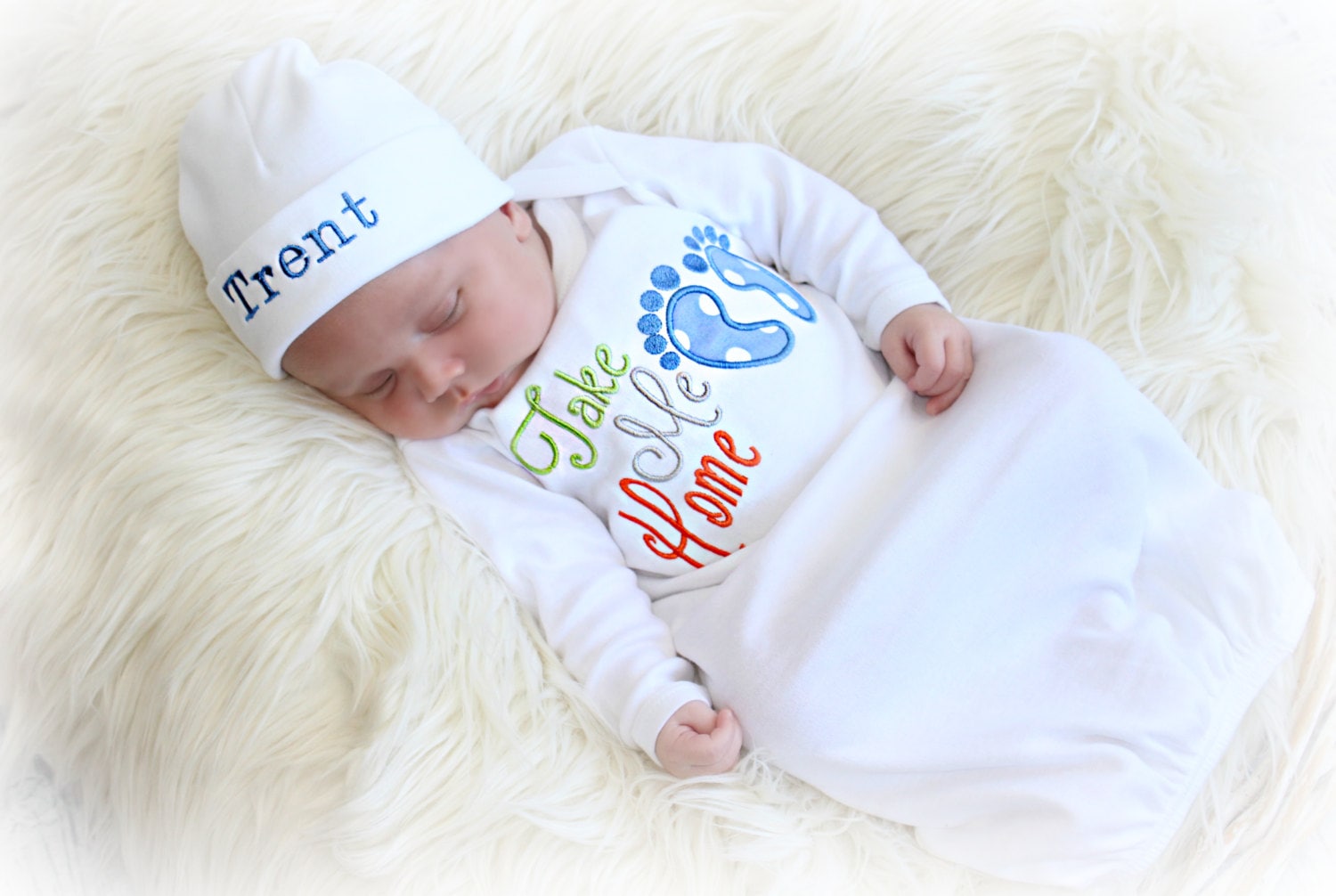 Baby Boy Coming Home Hat New Newborn Ford Boy Hospital Hat 