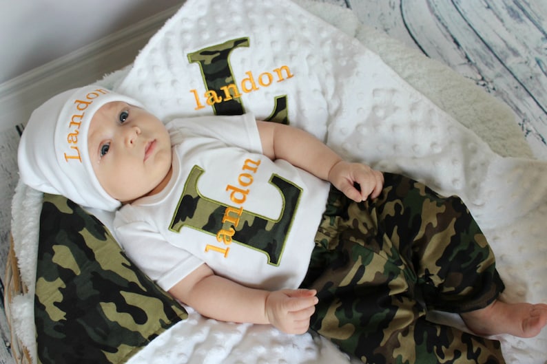 Baby Boy Clothes Personalized Baby Boy Outfit Monogram Baby Etsy