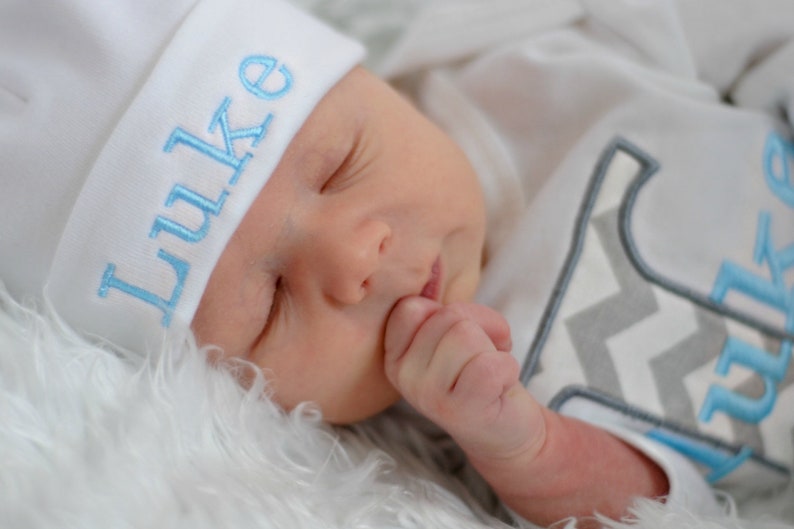 Baby Boy Clothes Newborn Hospital Outfit Personalized Layette Etsy