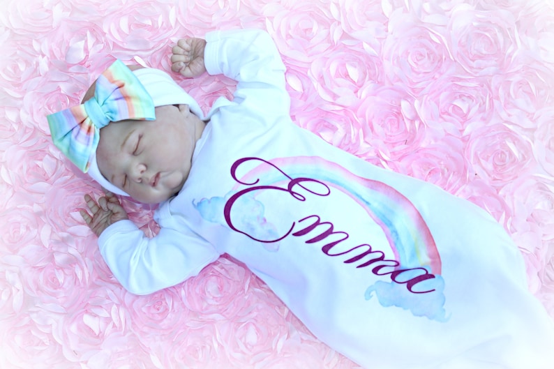 Rainbow Baby Rainbow Baby Girl Rainbow Baby Outfit Rainbow Etsy