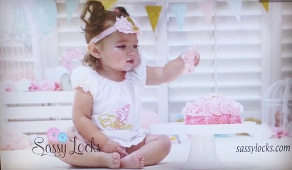 pink and gold first birthday dress