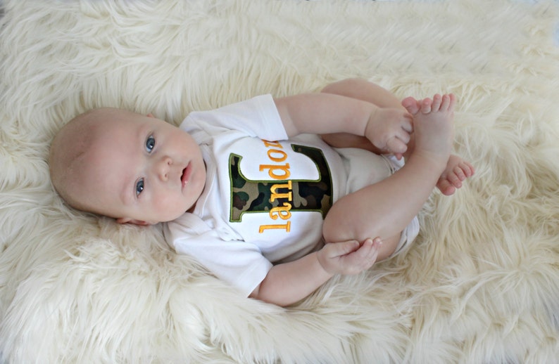 Monogrammed Baby Boy Clothes Camo Baby Boy personalized Baby Boy Outfit Perfect for Twins Monogram boy Outfit