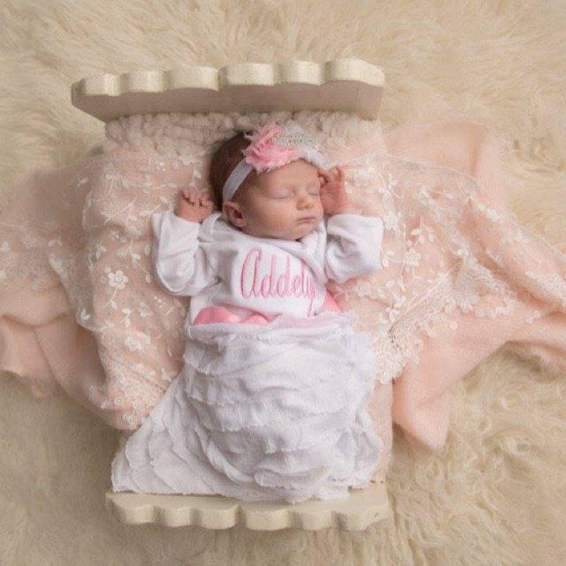 Newborn Gown Baby Gown Baby Girl Clothes Personalized Etsy