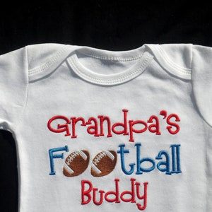 Football Baby Boy Clothes Daddy's Football Buddy Sports Baby Outfit New Dad Gift Baby Gender Revile It's a Boy Football Gift for Dad image 3