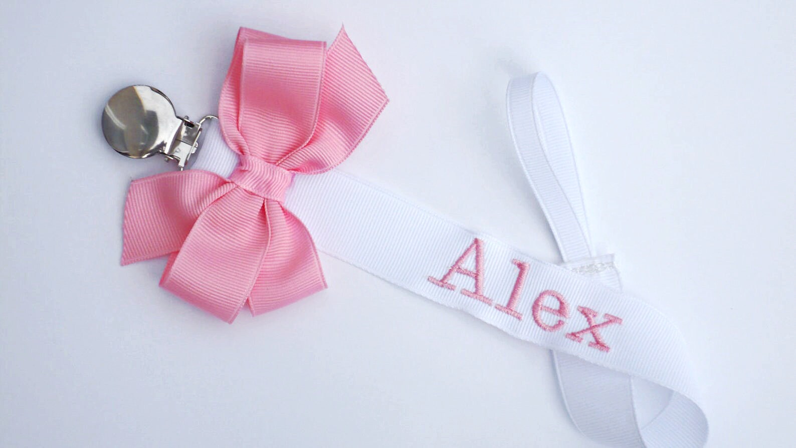 Pacifier Clip With Name Monogram Pacifier Clip Baby Girl Etsy