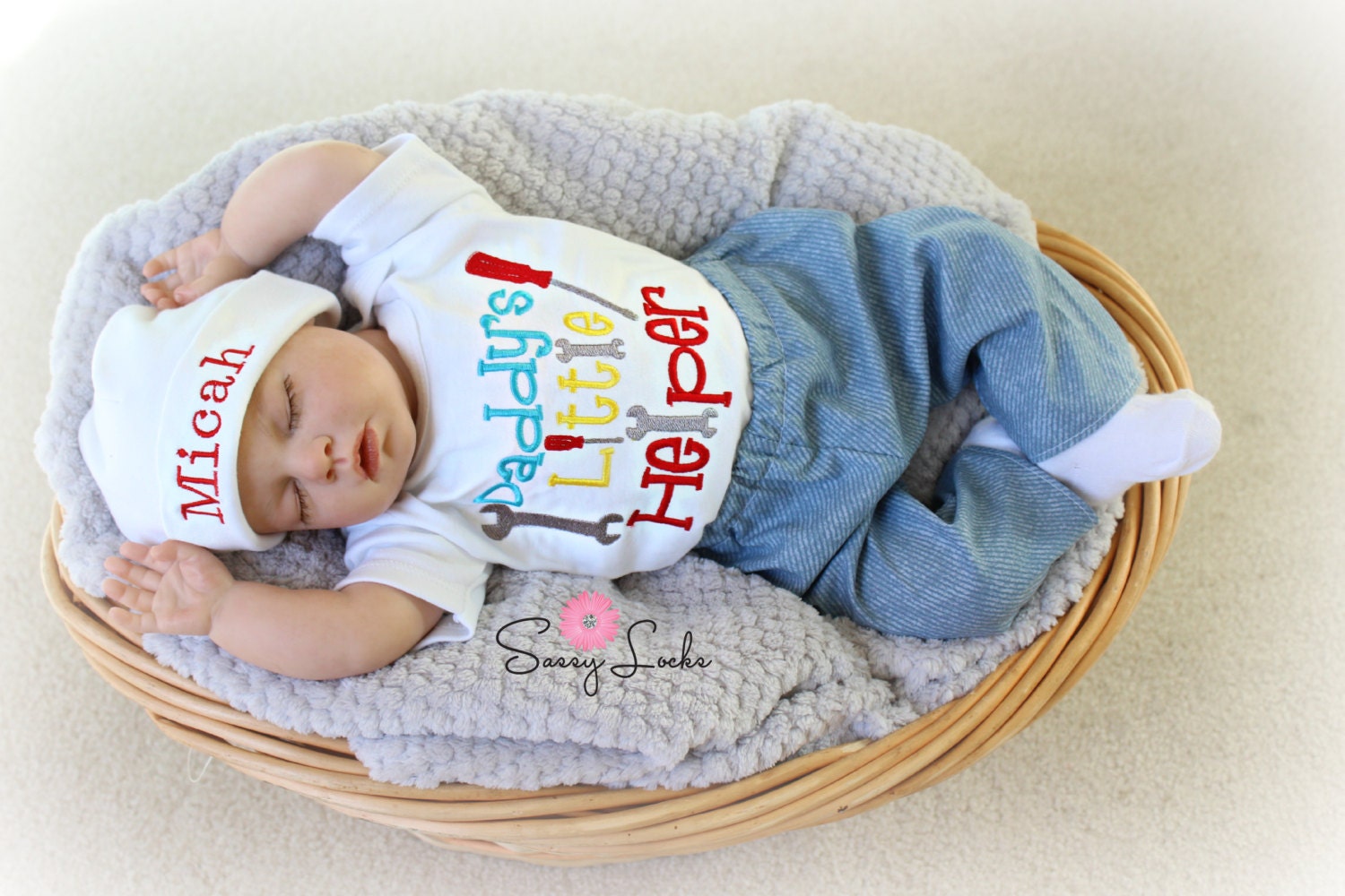 Baby Boy Clothes Daddy's Little Helper with Tools Newborn Etsy