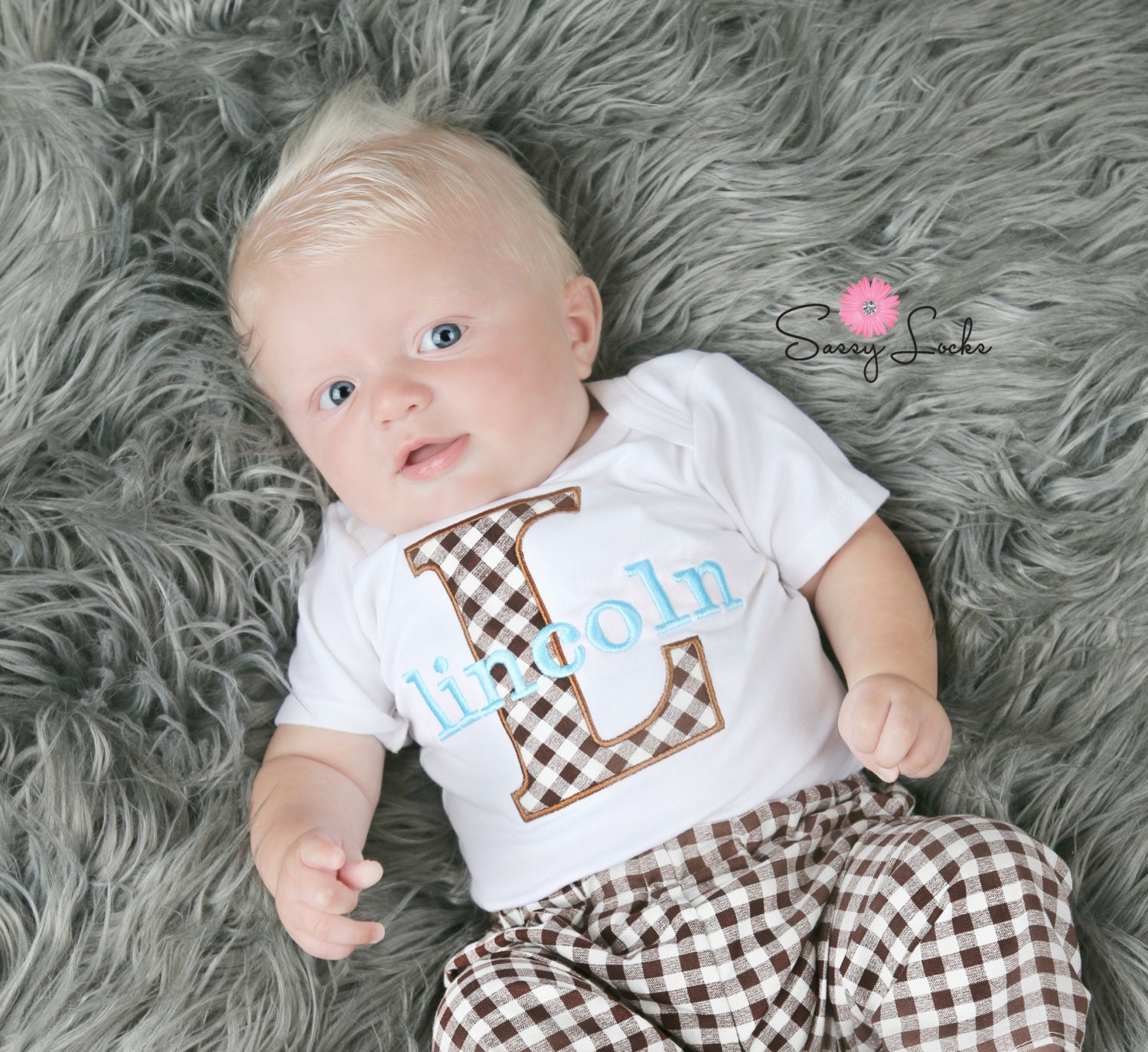 Newborn Baby Boy Clothes Brown and Blue Bodysuit with Hat and Etsy