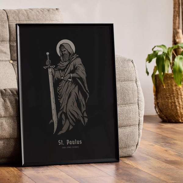Saint Paul Giclée Print on Matte Paper – Apostle Poster, Catholic Wall Art