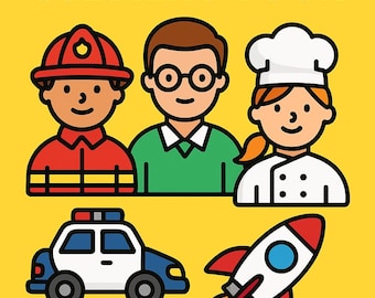 Career Day Coloring Pages – Printable Jobs & Professions Activity Book PDF | Teacher Resource | Classroom Activity