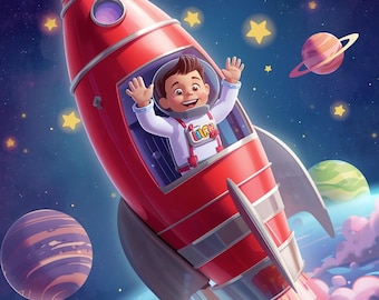 Space Coloring Book for Kids (Digital Download)