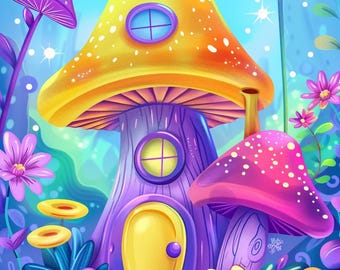Printable Tiny Fairy Garden Homes Coloring Book 30 Cozy House Pages Digital Download PDF