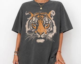 Vintage Tiger T-Shirt Comfort Colors® Cincy Bengals Distressed Retro Animal Graphic Tee