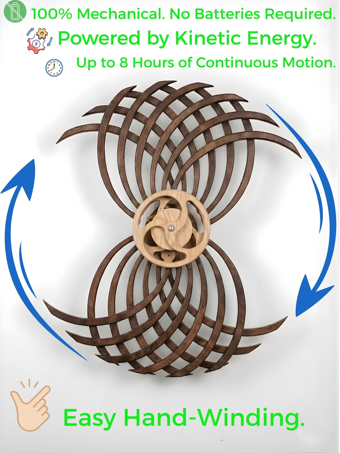 Kinetic wood wall art for premium office decor