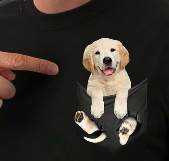 golden retriever pocket shirt