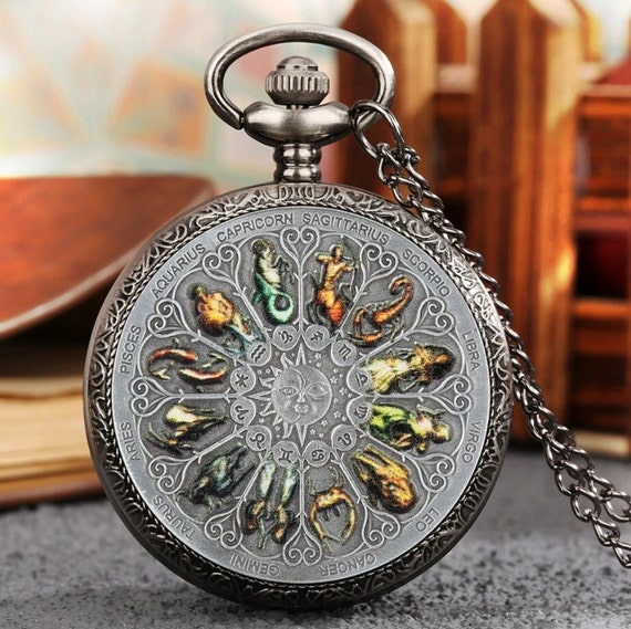 Classical Alice In Wonderland Unisex Quartz Pocket Watch Arabic Number Chain