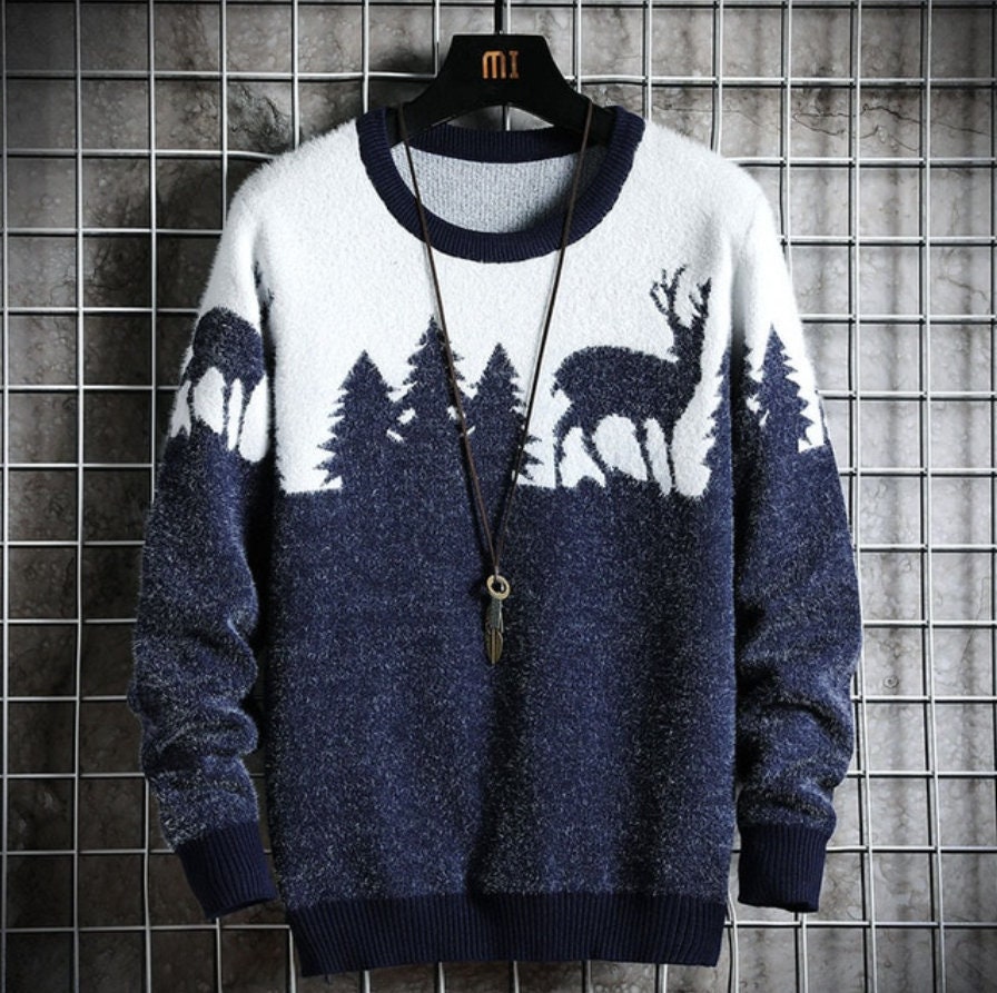 Mens Printed Sweater Etsy Ireland