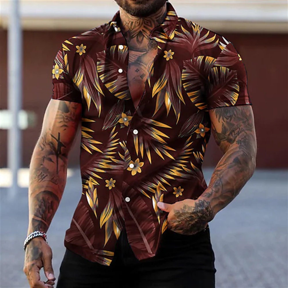 8 Colors Hawaiian Shirt for Man 3D Print Short Sleeve Blouse Beach Holiday  Top Tee Summer Oversized Men's Clothing ,hawaiian Shirt 
