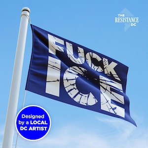 FUCK ICE Flag: Double Sided Anti Ice Protest Flag