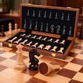 Heavy Weighted Chess Set with Folding Board- Felted Bases, With 2 Extra Queens, Personalized Gift with Name or Design Engraving, Family Game
