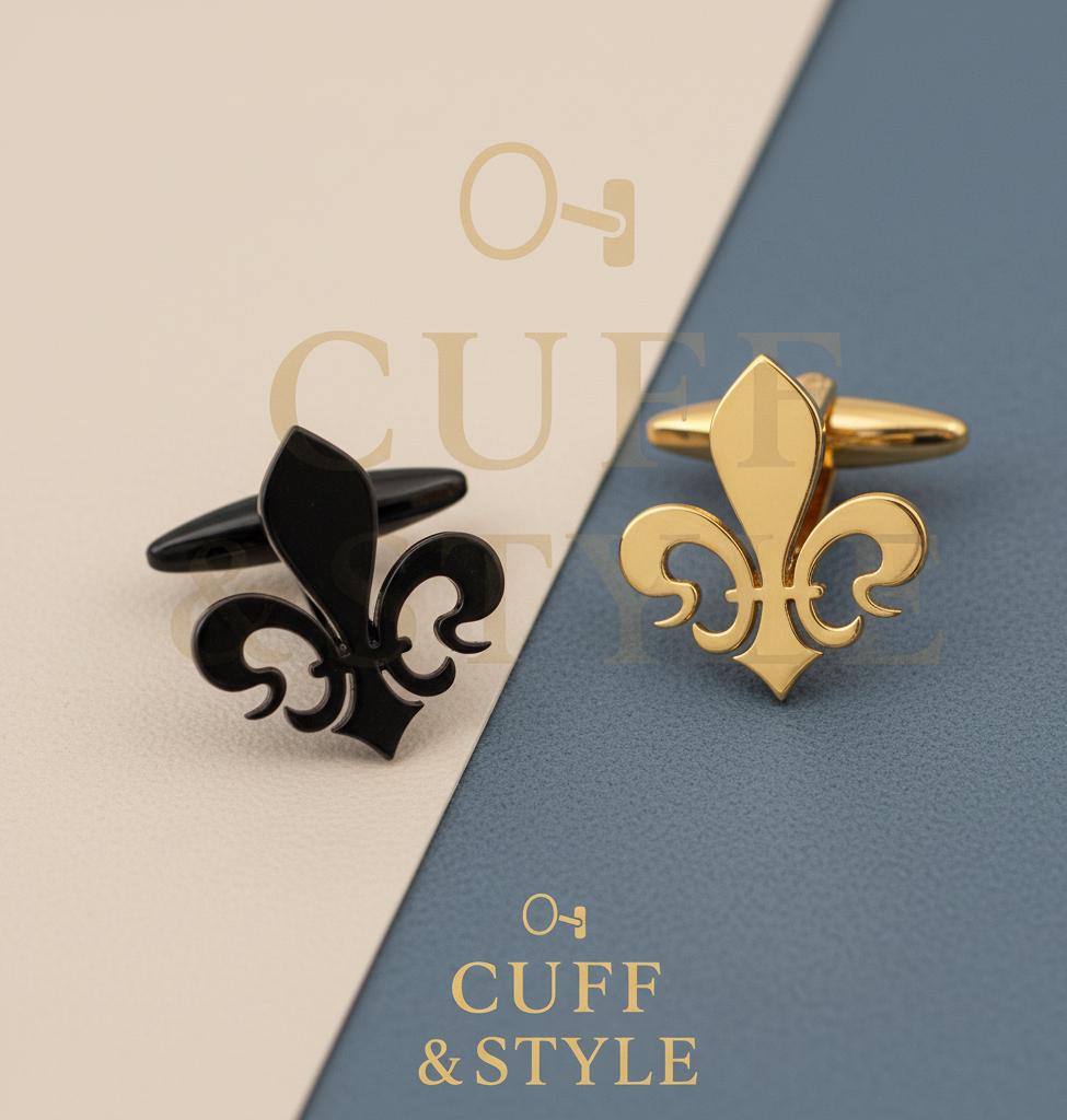 Bijoux boutons de manchette homme en argent sterling plaqué or fleur de