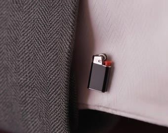 Lighter Shaped Cufflinks – Unique Men's Novelty Cufflink Accessories