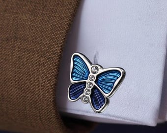 Men’s Butterfly Cufflinks – Elegant Animal Cufflinks for Weddings, Business & Gifts
