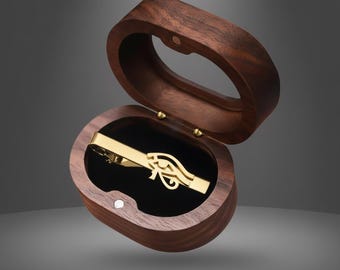 Eye of Horus Tie Clip for Men Stainless Steel Egyptian Amulet Tie Bar Gift