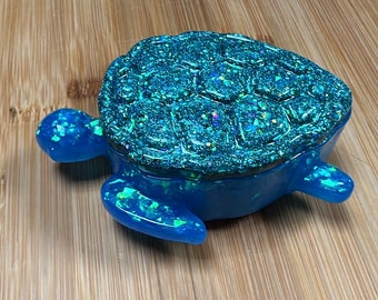 Resin Turtle Trinket box w/lid