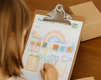 Juego de simulación de oficina de correos para imprimir (PNG/PDF - Dos tamaños incluidos)