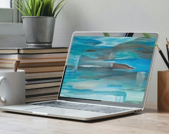 Tranquil Waters - Digital Wallpaper Download | Abstract Art Background for Phone, Desktop, & Tablet