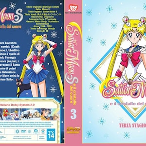 cofanetto dvd mitica serie tv animata anni 90 fuori catalogo "Sailor Moon e il cristallo del cuore" terza stagione  43 ep in italiano