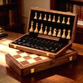 Personalized Engraved Chess Set - Handmade Wooden Board with 2 Extra Queens - Custom Gift for Couples, Anniversary, Luxury Travel Games
