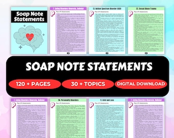 SOAP Note Anweisungen | Therapie-Dokumentations-Anleitung (PDF Download)