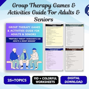 Gruppentherapie-Spiele & Aktivitäten Arbeitsbuch für Erwachsene Senioren (PDF Download)