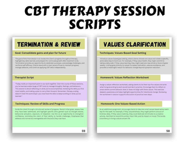 CBT Therapy Session Scripts | Therapy Tools for Therapists, Counseling ...