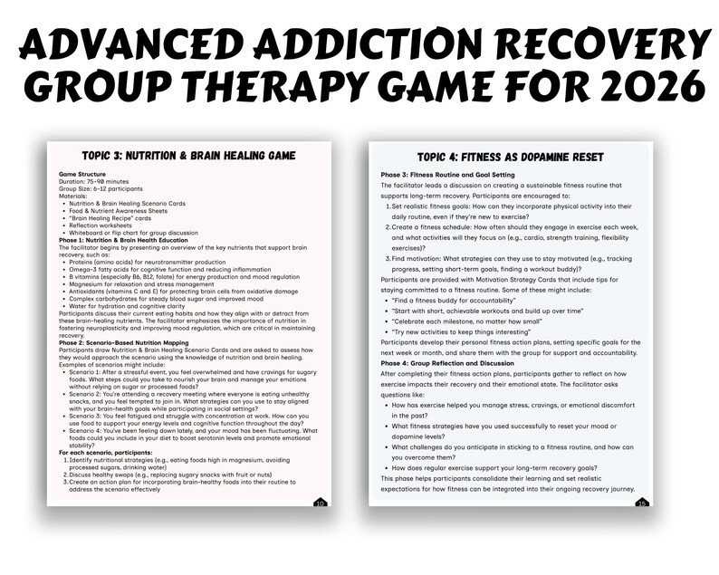 Addiction Recovery Group Therapy Workbook | Sobriety & Relapse ...