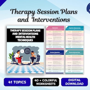 Therapy Interventions Guide | CBT, DBT, Trauma Session Plans (PDF)