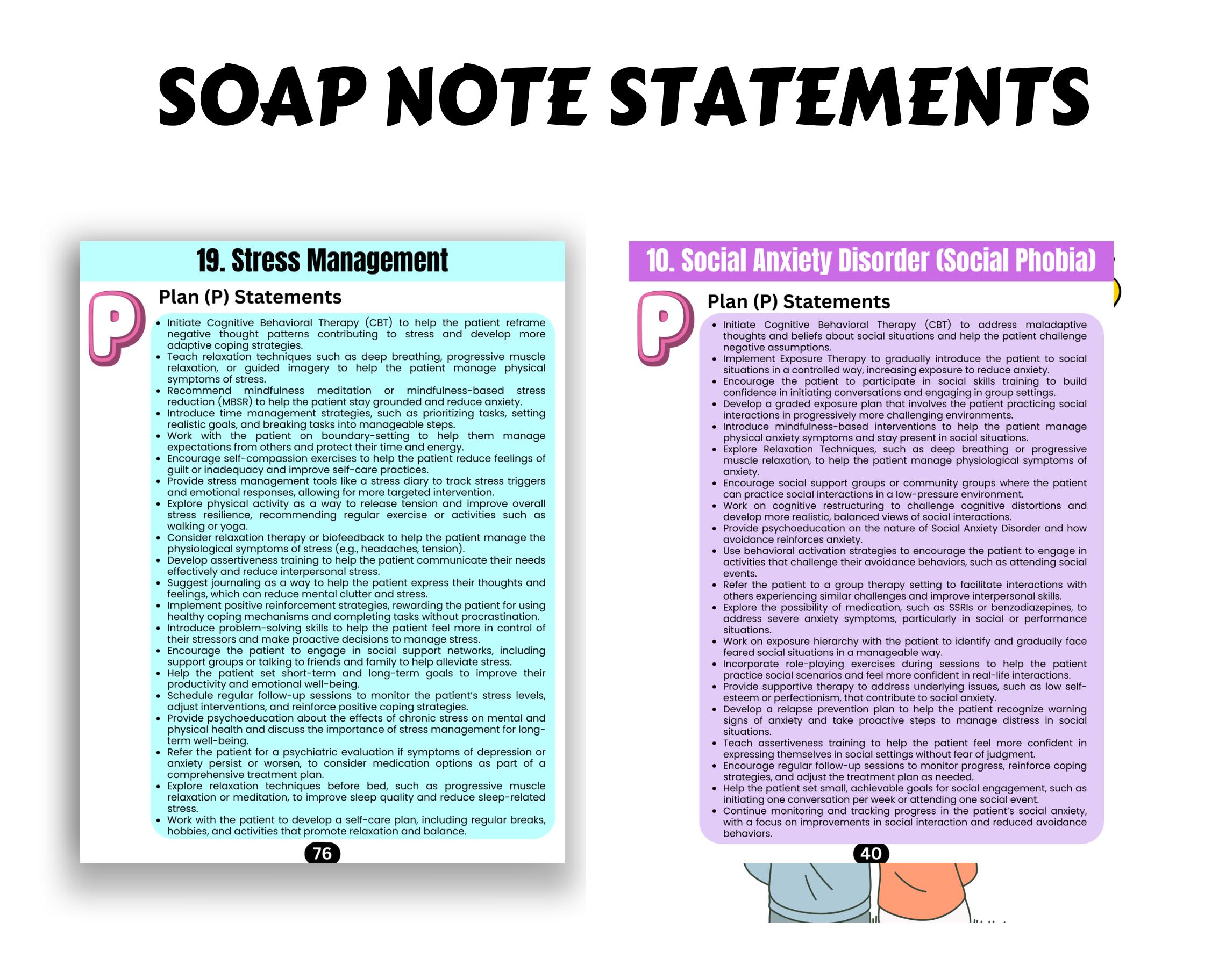 SOAP Note Statements | Therapy Documentation Guide (PDF Download) - Etsy