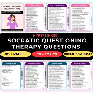 Questions sur la thérapie par le questionnement socratique PDF | Guide de réflexion sur la TCC (téléchargement numérique)