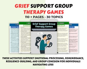 Trauer Unterstützung Gruppentherapie Spiele PDF Trauer Aktivitäten Verlust Heilung Arbeitsblätter Ratgeber Ressourcen